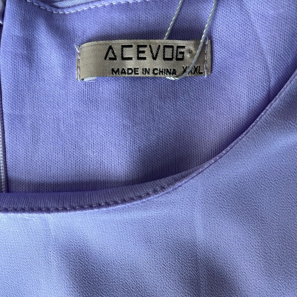 Acevog Relaxed Purple Blouse with Flowing Sleeves - Picture 11 of 12